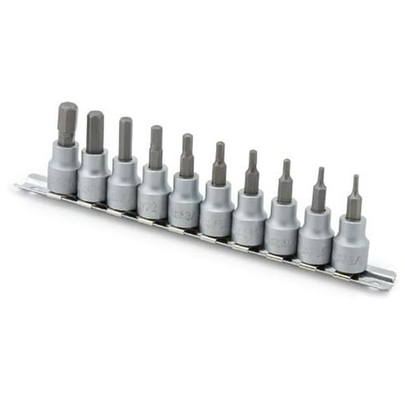 Titan 16133 3/8" Drive SAE Hex Bit Socket Set - 10 Piece