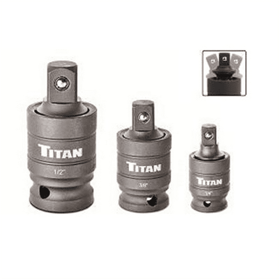 Titan 161513 Pc. Pin-Free Locking Impact U-Joint Set