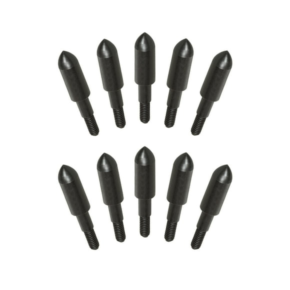 Titan 17/64" Archery Steel Bullet Points, 100-Grains, 10-Pack, Black