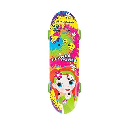 Titan Flower Power Princess Complete Skateboard for Girls Ages 5 and Up 17 Inch Multicolor