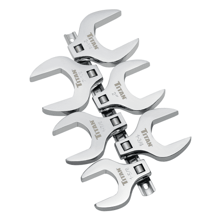 Titan 6 Piece 1/2 Inch Drive SAE Jumbo Crowfoot Wrench Set