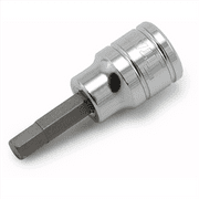 Titan 17MM Hex Socket 1/2 in Socket Size, 1/2 in Drive Size, Chrome