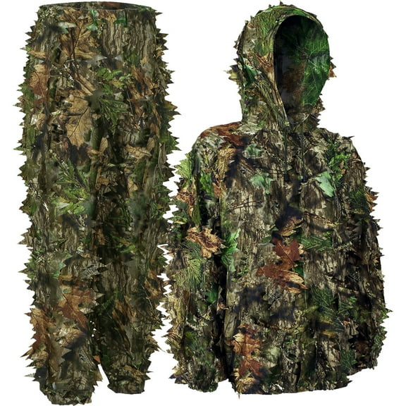 Titan 3D Leafy Suit Hunting Camouflage, Mossy Oak NWTF Obsession, 2XL/3XL, MO-OB