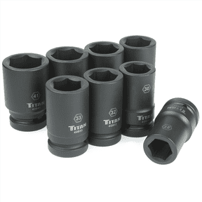 TITAN 8-PC 1" DR METRIC DEEP IMPACT