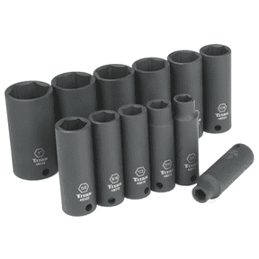 TITAN 12-PC 3/8" DR SAE DEEP IMPACT
