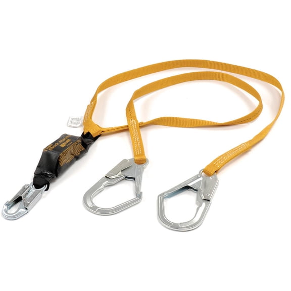 Titan™ by Honeywell Pack-Type Shock-Absorbing Lanyard, 6', Orange