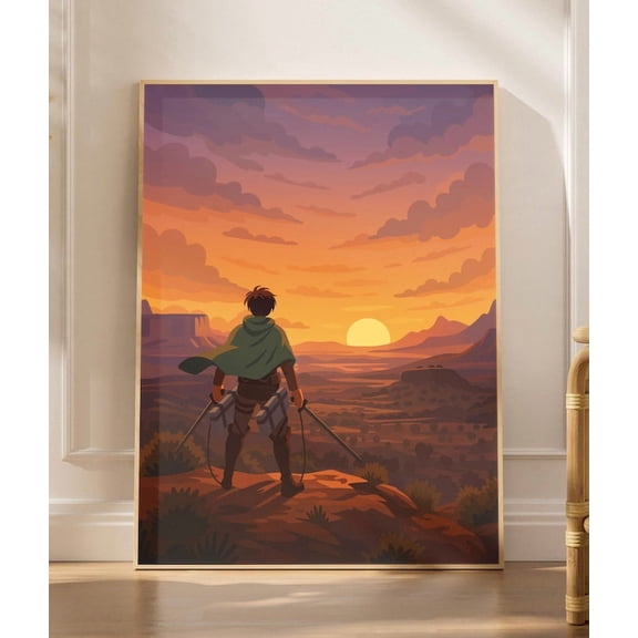 Titan Anime Wall Art Poster | Manga Wall Art | Anime Room Decor | Anime Fan Gift | Bedroom Wall Art Size 24x36 Unframed Poster
