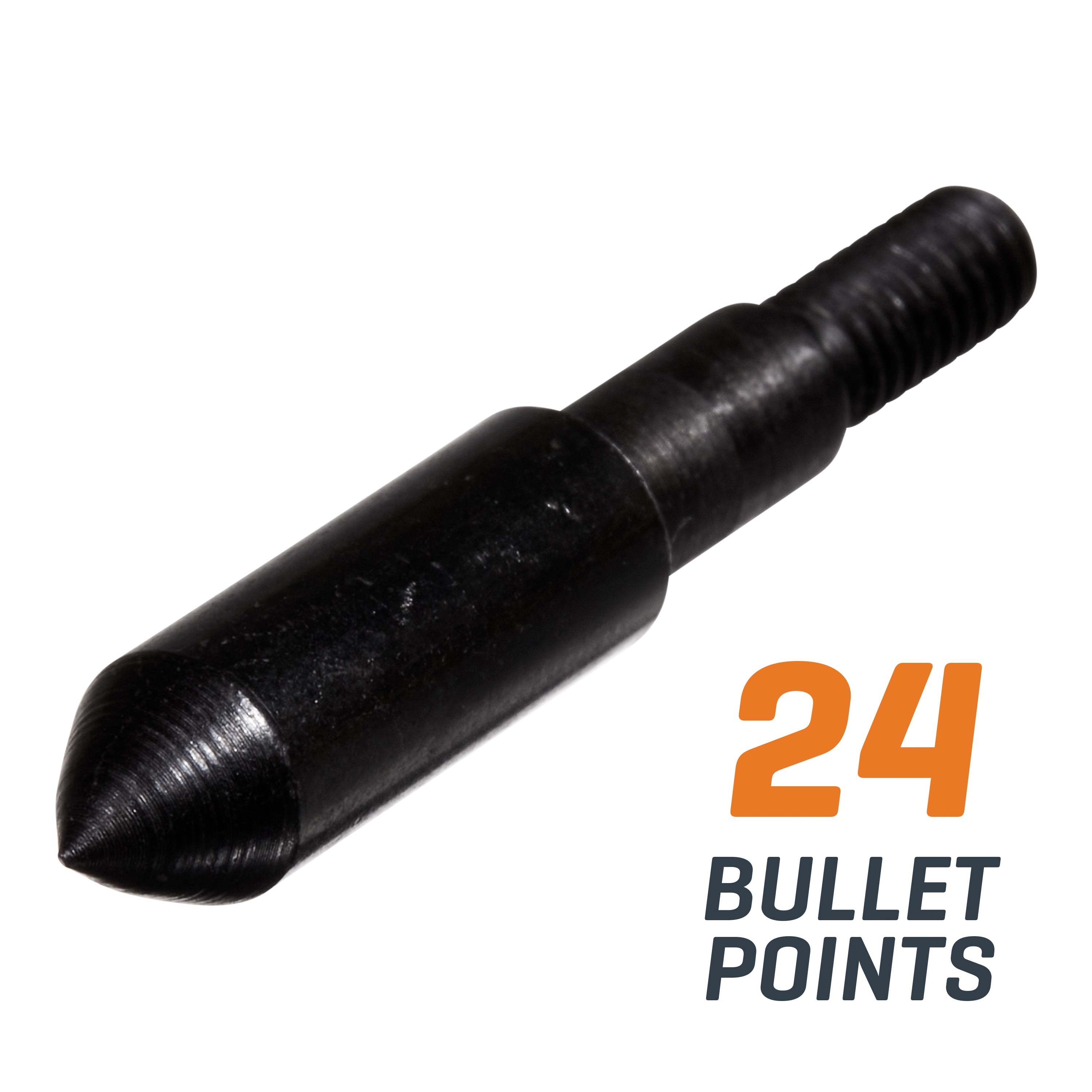 Titan Archery Steel Bullet Points, 17/64", 100-Grains, 24-Pack, 1439KIT, Black