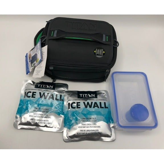 Titan Arctic Zone Expandible Crush Resistant Fridge Cold Lunch Pack Gray Green