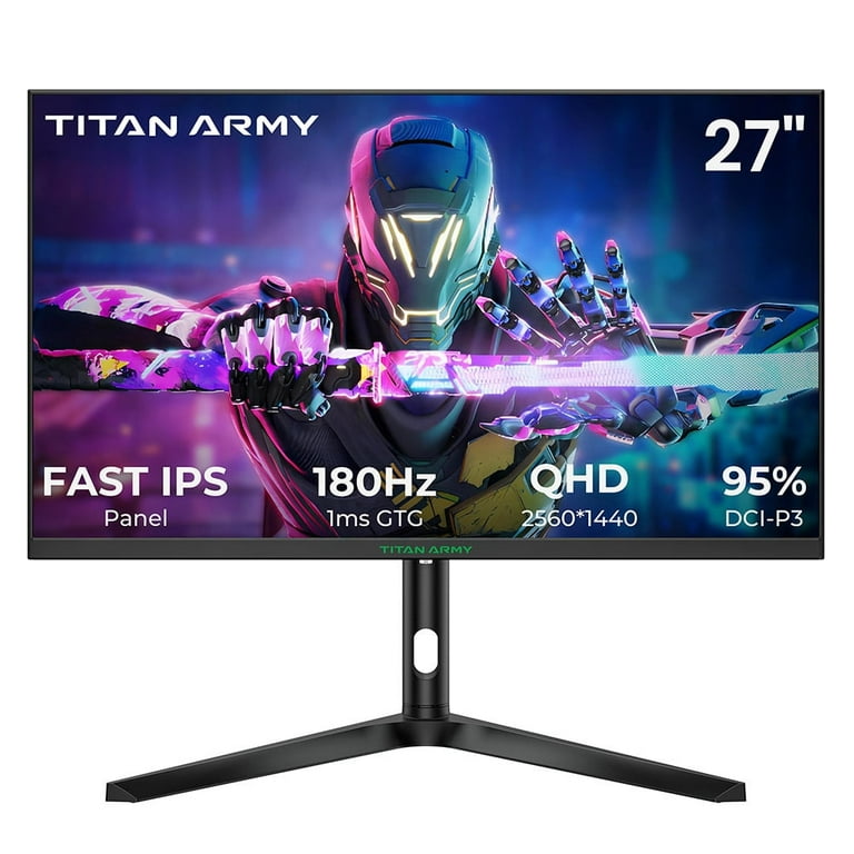 Titan Army P27A2R 27 Inch 180Hz 1440p Gaming Monitor, Fast IPS