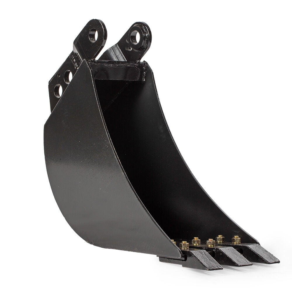 Titan Attachments 10in Wide Backhoe Bucket, 3Carbon Steel Teeth