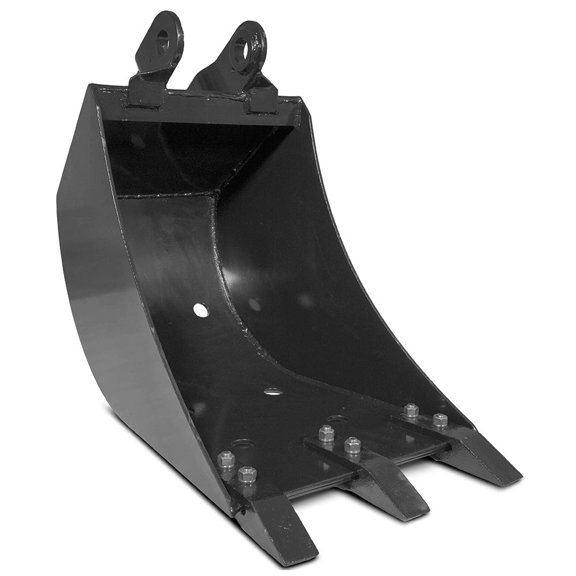 Titan Attachments 16in Wide Backhoe Bucket, 3-Carbon Steel Teeth, Hydraulic Tilt Backhoe & Excavator Attachment