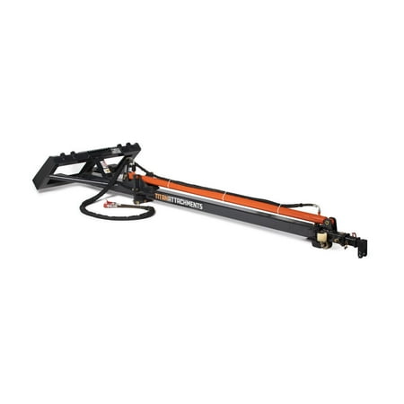 Titan Attachments 26ft Telescoping Hydraulic Truss Boom Jib Crane Fits Skid Steer Quick Tach, 313" Max Reach, 3" Bore x 90.5" Stroke, Easily Lift Hay Bales, Feed, Trusses, Beams, Dry Wallboards