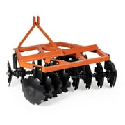 Titan Attachments 3 Point 5ft Notched Disc Harrow Plow Attachment for Cat 1 Tractors, Concave Discs for Tilling, Loosening and Lifting Soil