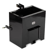 Titan Attachments 3 Point Black Ballast Box Fits Category 1 Tractor Attachment, Quick Hitch Compatible, 800lb Capacity, Tractor Ballast Box with 5.3cu.ft Volume, 2 Trailer Hitch Receiver