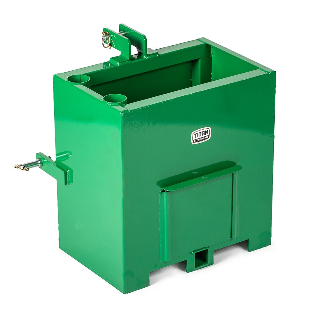 Titan Attachments 3 Point Green Ballast Box Fits Category 1 Tractor