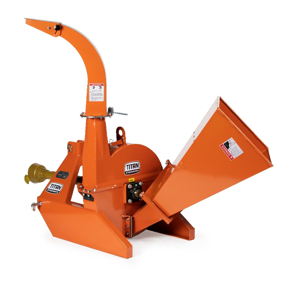 Titan Attachments 4" Wood Chipper Shredder Mulcher, Up to 40HP, 25