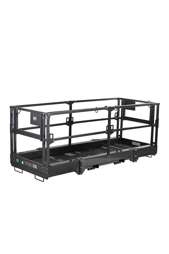 4' x 9' 8" Mesh Telehandler Work Platform, Safety Man Basket, Forklift Attachment for Forklift and Telehandler, 1,700 lb. Weight Capacity, Safety Cage Man Lift