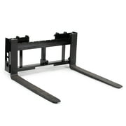 Titan Attachments 45" Skid Steer Pallet Fork Frame Attachment, 42" Fork Blades, Rate 4,000 LB, Quick Tach Tractor, 2" Receiver Hitch