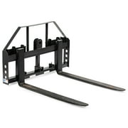 Titan Attachments 46" Pallet Fork Frame Attachment with 42" Fork Blades Skid Steer Quick Tach