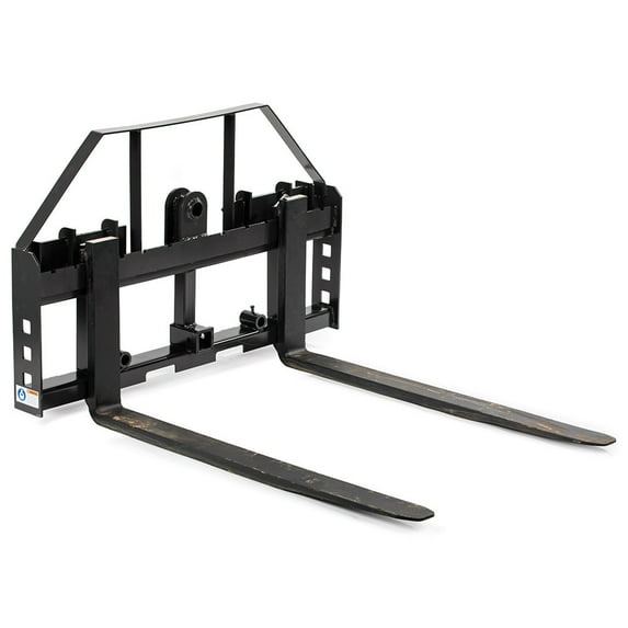 Titan Attachments 46" Pallet Fork Frame Attachment with 42" Fork Blades Skid Steer Quick Tach