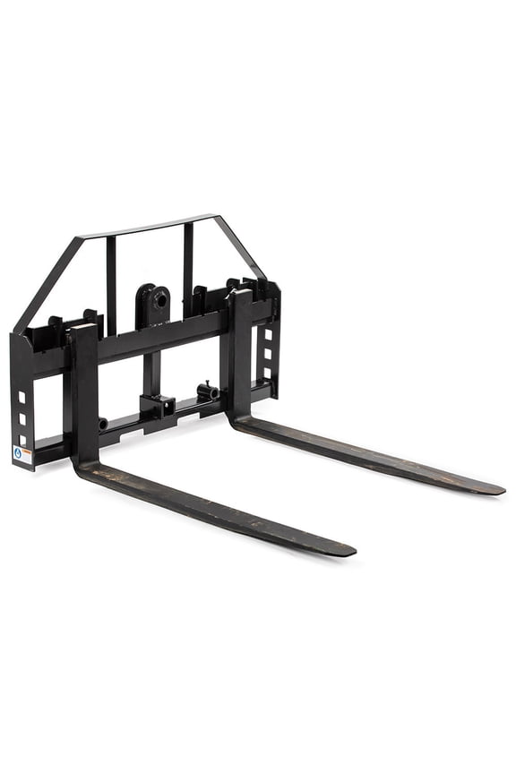 46" Pallet Fork Frame Attachment with 42" Fork Blades Skid Steer Quick Tach