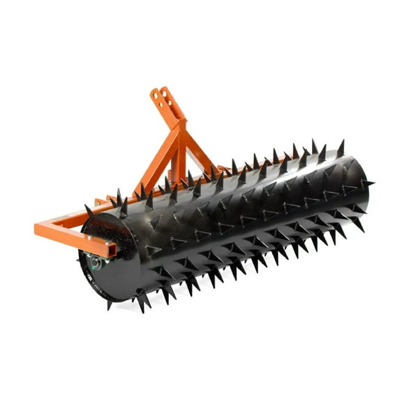 Titan Attachments 5 FT Drum Spike Aerator Tractor Attachment, 3" Long Spikes for Better Drainage