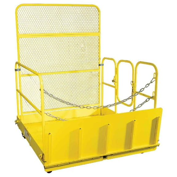 Titan Attachments 54-in Wide Mobile Easy Loading Work Platform For Fork Trucks And Forklift
