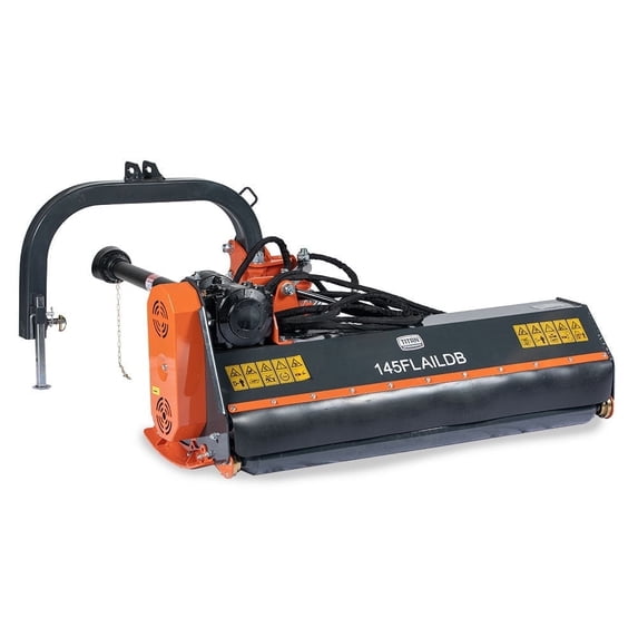 Titan Attachments 57" offset Flail Ditch Bank Mower Attachment for Cat 1 Tractors 25-50HP
