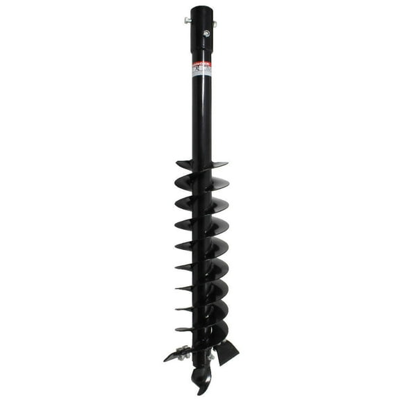 Titan Attachments 6" Auger Bit for 3 Point Post Hole Digger, 24" Drilling Depth with Fishtail Point, HD Steel, Digging Bit Only