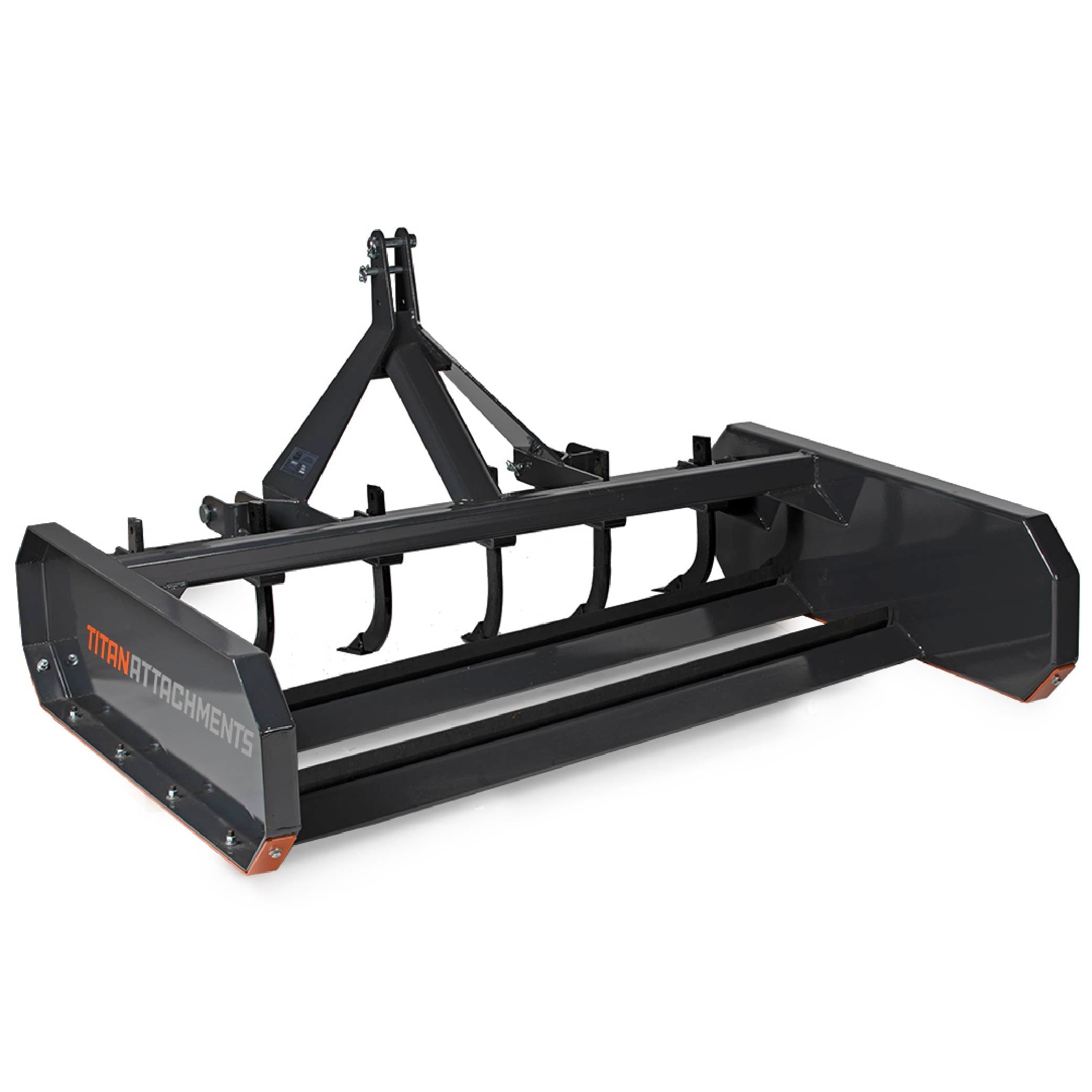 Titan Attachments 6 FT Land Leveler and Grader With Shanks For 3 Point ...