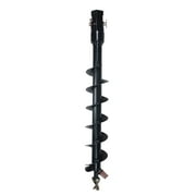 Titan Attachments 6" x 48" Auger Bit for Post Hole Digger, 2" Hex Connect, HD Steel, Digging Bit Only