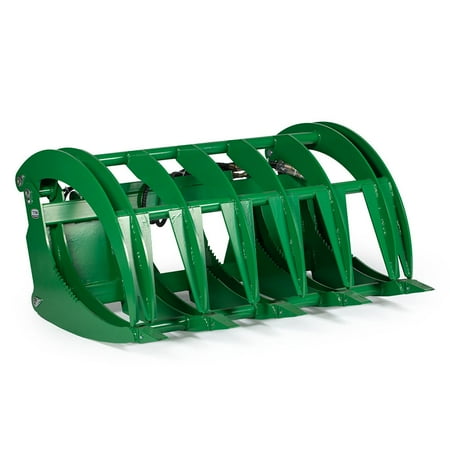 Titan Attachments 60" HD Root Grapple Rake Attachment Fits John Deere Hook and Pin Connection