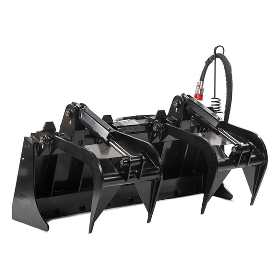 Titan Attachments 60" Manure Tine Grapple Bucket Attachment, SSQA Hay Frame