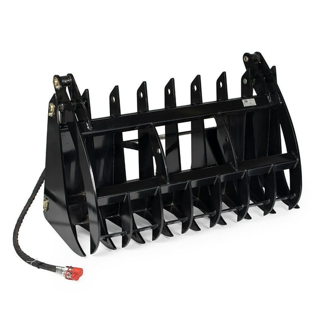 Titan Attachments 60in Clamshell Root Grapple Rake, Universal Skid