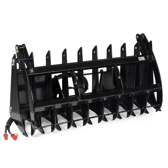Titan Attachments 72" Root Grapple Rake Attachment Fits John Deere Loaders, Hook and Pin Connection
