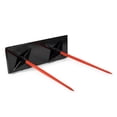 thumbnail image 1 of Titan Attachments Dual Prong 39" Hay Bale Spear Attachment, Universal Skid Steer Quick Tach Mounting Style for Bobcat and Kubota Models, 4000 LB Capacity, Conus 2 Tines Square and Round Hay Bales, 1 of 8