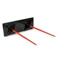 thumbnail image 1 of Titan Attachments Dual Prong 43" Hay Bale Spear Attachment, Universal Skid Steer Quick Tach Mounting Style for Bobcat and Kubota Models, 4000 LB Capacity, Conus 2 Tines Square and Round Hay Bales, 1 of 8