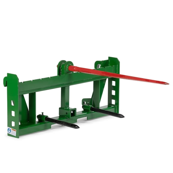 Titan Attachments Economy Global Euro Hay Frame with 32" C2 Hay Spear and Stabilizer Spears
