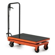 Titan Attachments Economy Series Hydraulic Lift Table, Mobile Design with 500 LB Lift Capacity, 29 Max Lift Height, 17.75 x 28 Platform, Manual Height Control