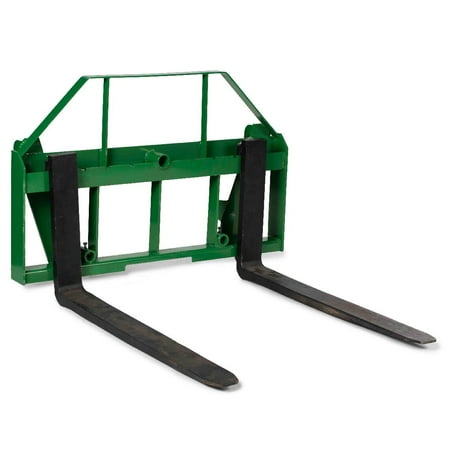Titan Attachments Fork Frame Attachment, 42" Fork Blades, Rate 4,500 LB, Fits John Deere Global Euro Loaders