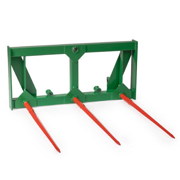 Titan Attachments HD Hay Frame Attachment Fits Global John Deere Tractors, Three 49" Hay Spears, Rated 4,000 LB, Hay Handing Equipment