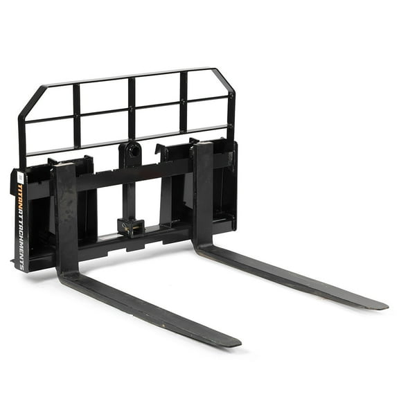 Titan Attachments Pro Series Pallet Fork Frame, 60" Pallet Fork Blades, Universal SSQA Connection