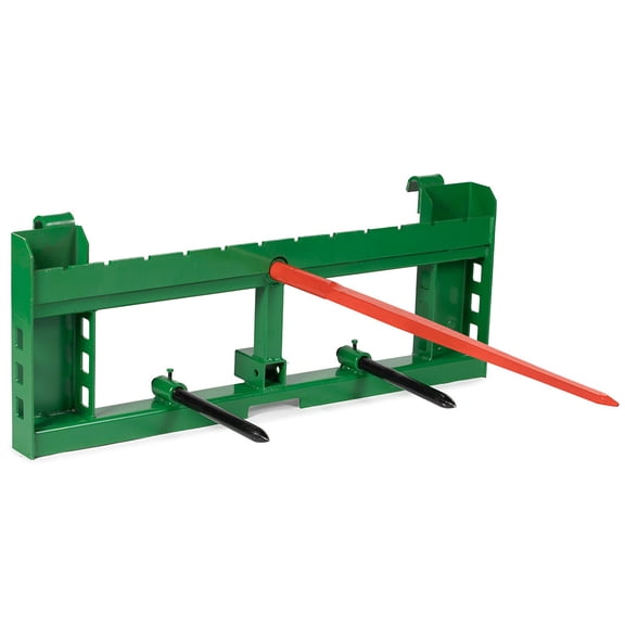 Titan Attachments Economy Series Hay Frame, 39" Conus 2 Hay Spear and Stabilizer Spears, Hook and Pin Mounting Style