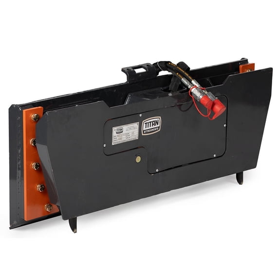Titan Attachments Hydraulic Tilt Mount Plate for Skid Steers, 25 Degree Left Right Tilt, Quick Tach Mounting System for Grader Blades, Grader Boxes, and Dirt and Rock Buckets