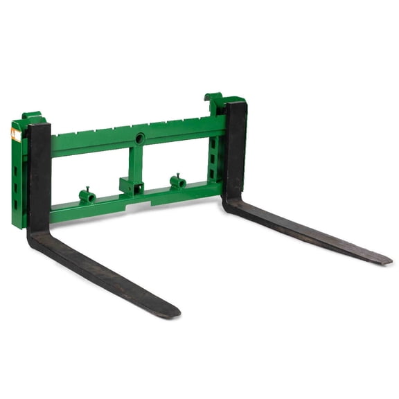 Titan Attachments Pallet Fork Frame, 36” Fork Blades, Rated 4,000 LB, Receiver Hitch, Fits John Deere Loaders