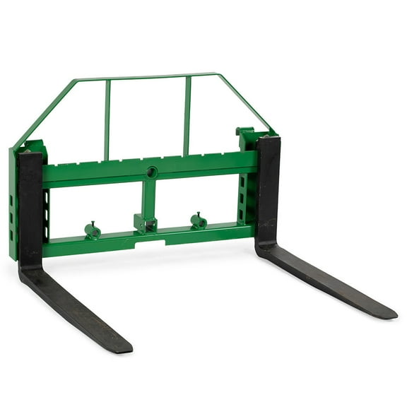 Titan Attachments Pallet Fork Frame Attachment, 4,000 LB Capacity, Receiver Hitch and 36-in Fork Blades, Fits JD Loaders