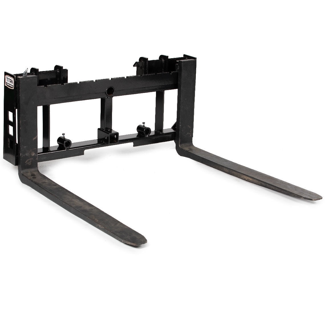 Titan Attachments Skid Steer Pallet Fork Frame Attachment, 36 Fork Blades, Rate 4,000 LB, Quick Tach Tractor, Receiver Hitch