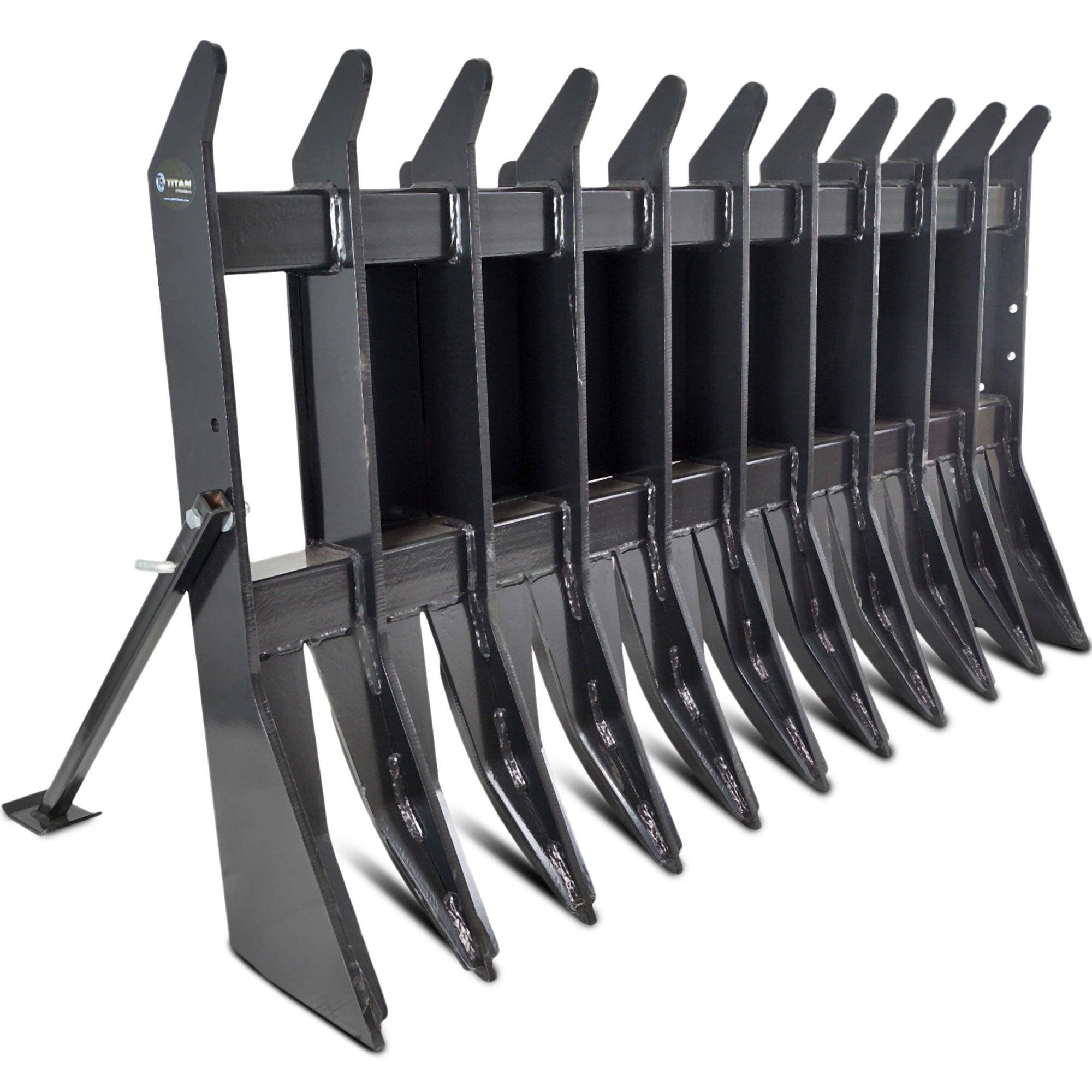 Titan Attachments Skid Steer Root Rake Attachment 60in Wide, Universal