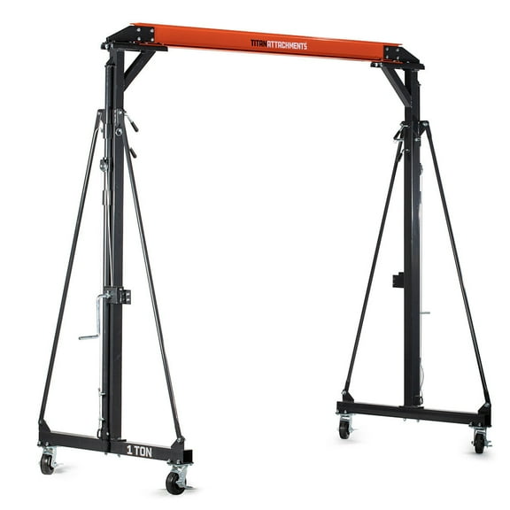 Titan Attachments Telescoping Gantry Crane, 1 Ton Capacity, Shop Hoist Lift